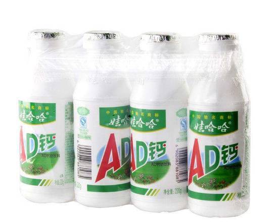 AD钙奶娃哈哈4瓶装 wahaha 4 bottle